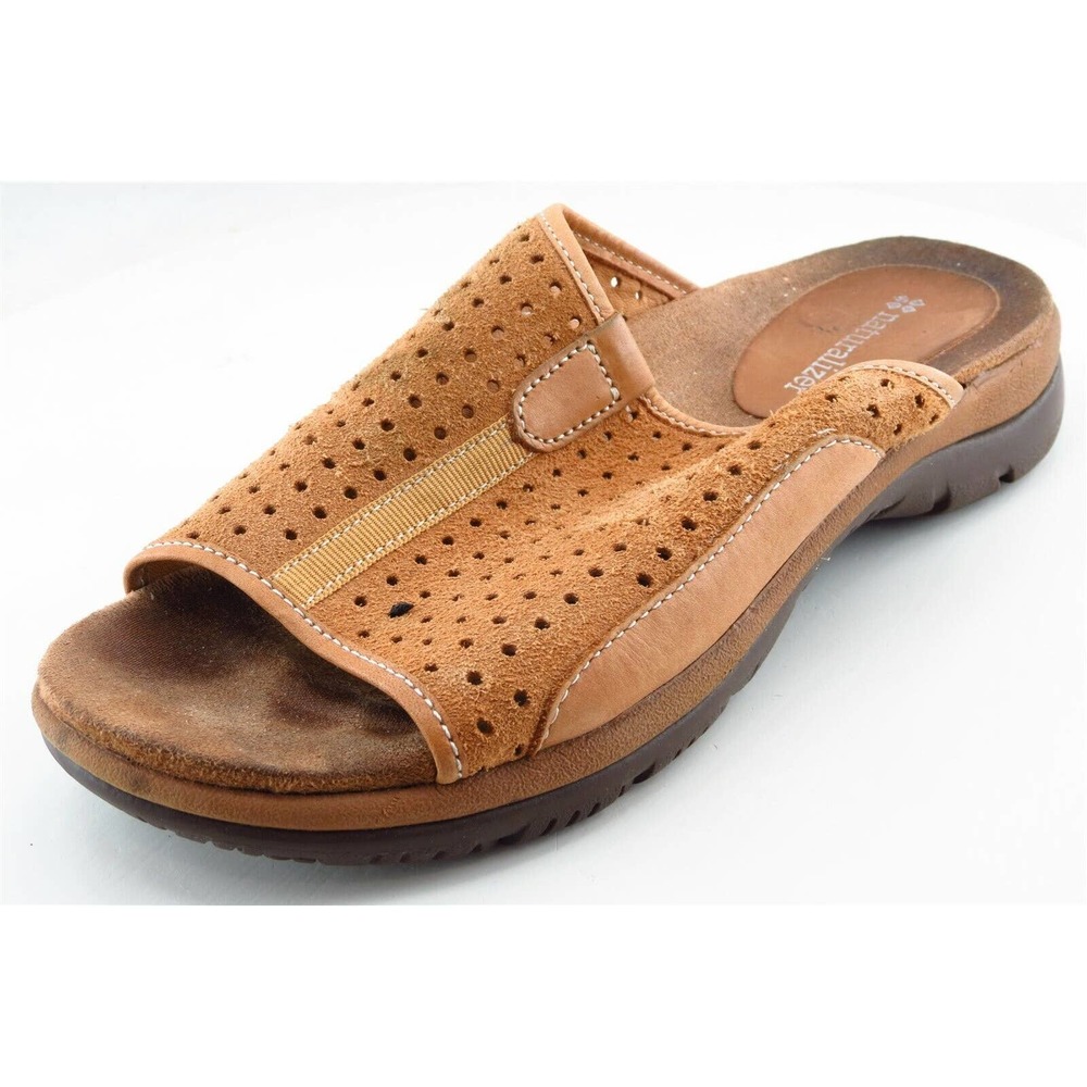 Naturalizer Slide Brown Leather Women Shoes Sz 6 M